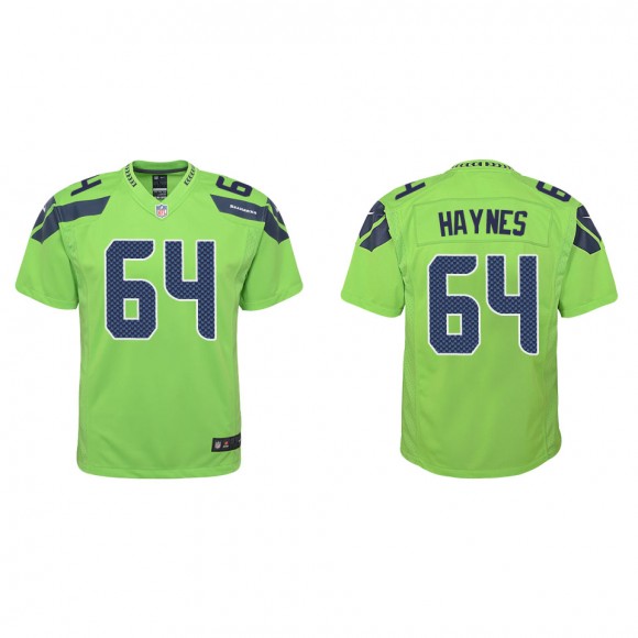 Youth Seahawks Christian Haynes Green Alternate Game Jersey