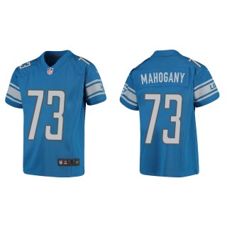 Youth Lions Christian Mahogany Blue Game Jersey