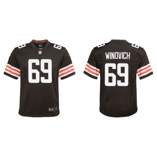 Youth Chase Winovich Browns Brown Game Jersey