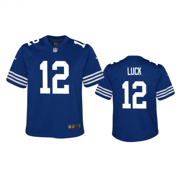 Youth Colts Andrew Luck Royal Alternate Game Jersey