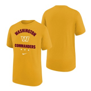 Youth Washington Commanders Gold Team Athletic Performance T-Shirt