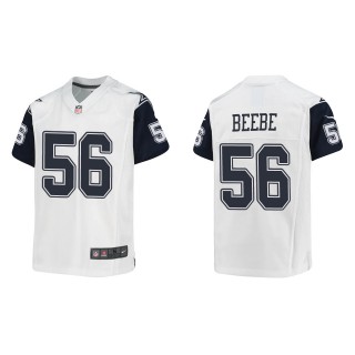 Youth Cowboys Cooper Beebe White Alternate Game Jersey