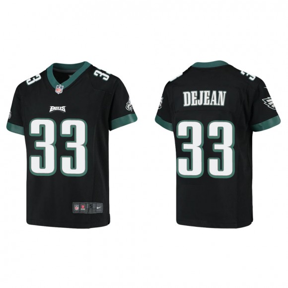 Youth Eagles Cooper DeJean Black Game Jersey