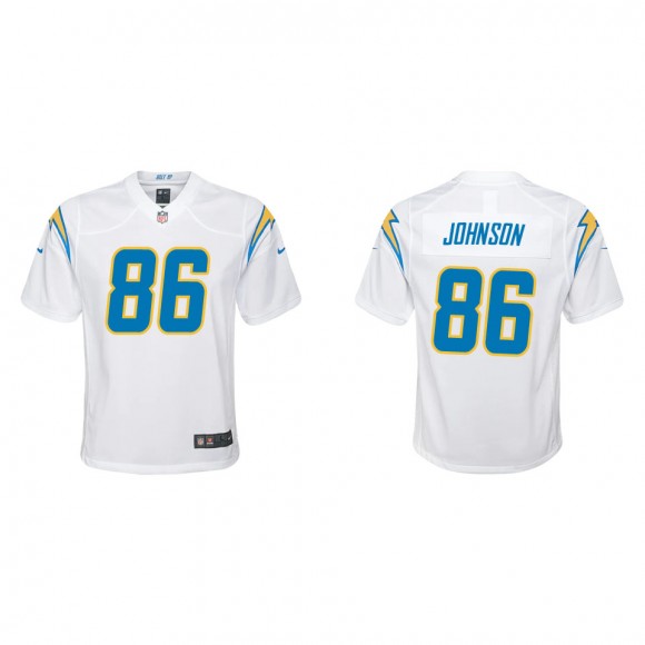 Youth Chargers Cornelius Johnson White Game Jersey