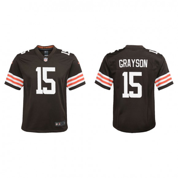 Youth Cleveland Browns Cyril Grayson Brown Game Jersey