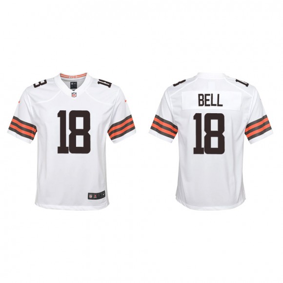 Youth Browns David Bell White 2022 NFL Draft Game Jersey