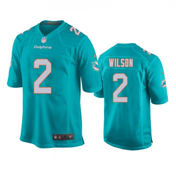 Youth Dolphins Albert Wilson Aqua Game Jersey