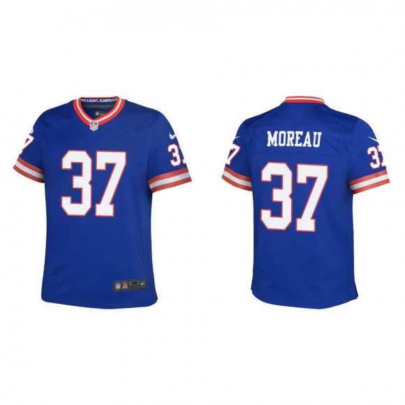 Youth New York Giants Fabian Moreau Royal Classic Game Jersey