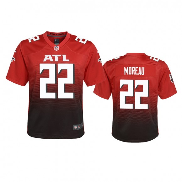 Youth Falcons Fabian Moreau Red Game Jersey