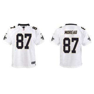 Youth Saints Foster Moreau White Game Jersey