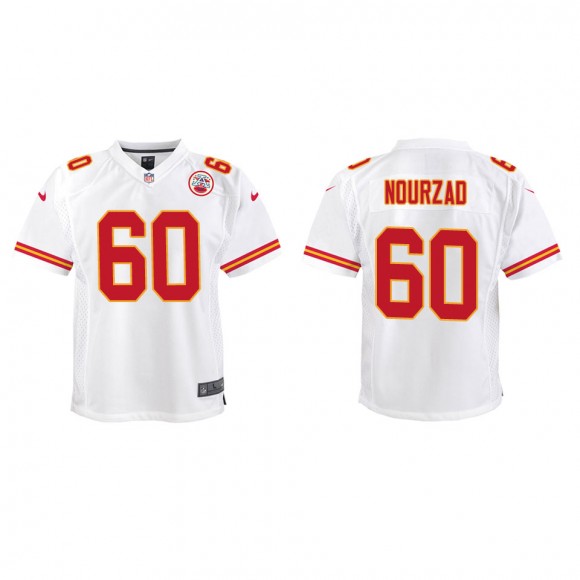 Youth Chiefs Hunter Nourzad White Game Jersey