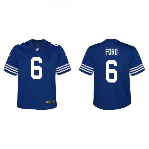 Youth Indianapolis Colts Isaiah Ford Royal Alternate Game Jersey