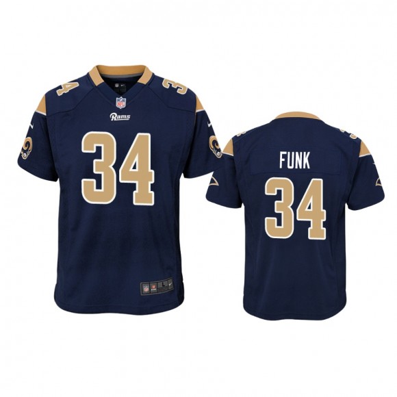 Youth Rams Jake Funk Navy Game Jersey