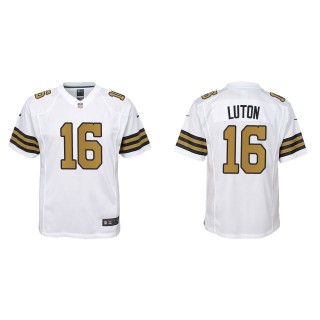 Youth New Orleans Saints Jake Luton White Alternate Game Jersey