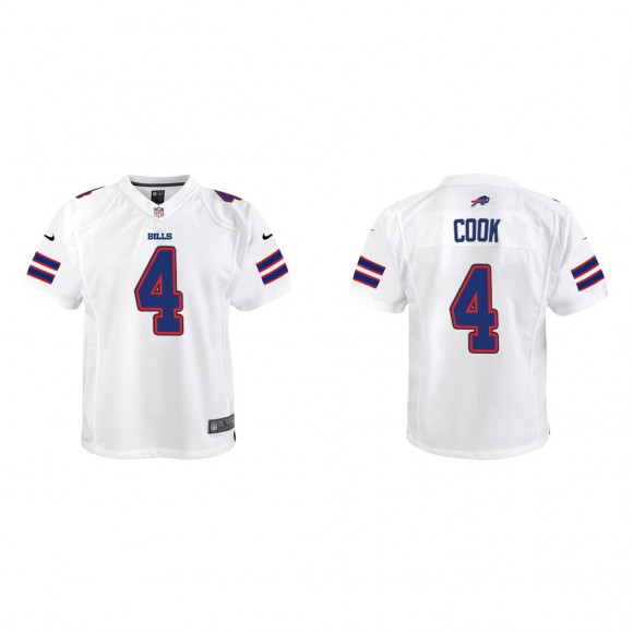 Youth James Cook White Game Jersey