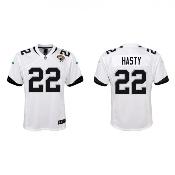 Youth Jacksonville Jaguars JaMycal Hasty White Game Jersey