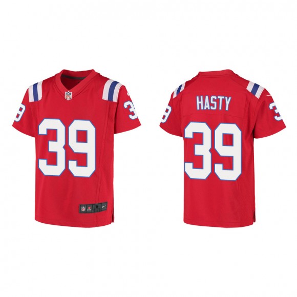Youth Patriots JaMycal Hasty Red Game Jersey