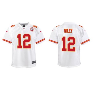 Youth Chiefs Jared Wiley White Game Jersey