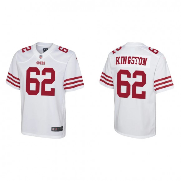 Youth 49ers Jarrett Kingston White Game Jersey