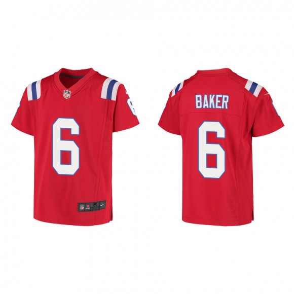 Youth Patriots Javon Baker Red Game Jersey