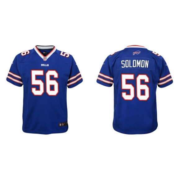 Youth Bills Javon Solomon Royal Game Jersey