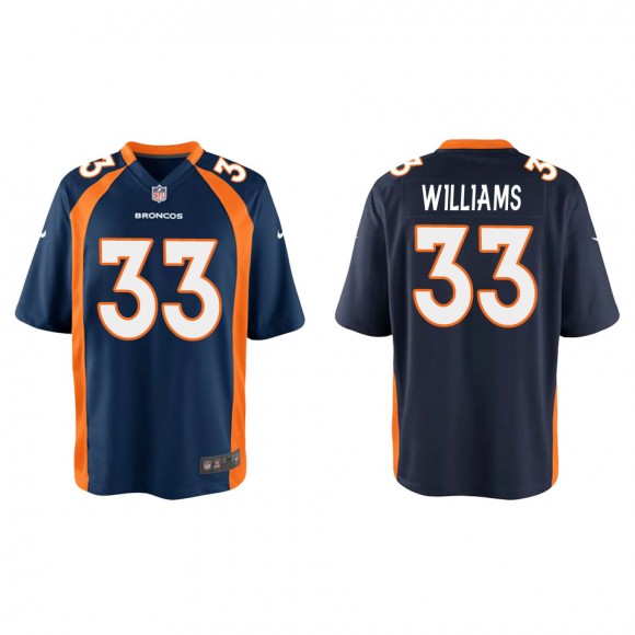 Youth Javonte Williams Denver Broncos Navy Game Jersey