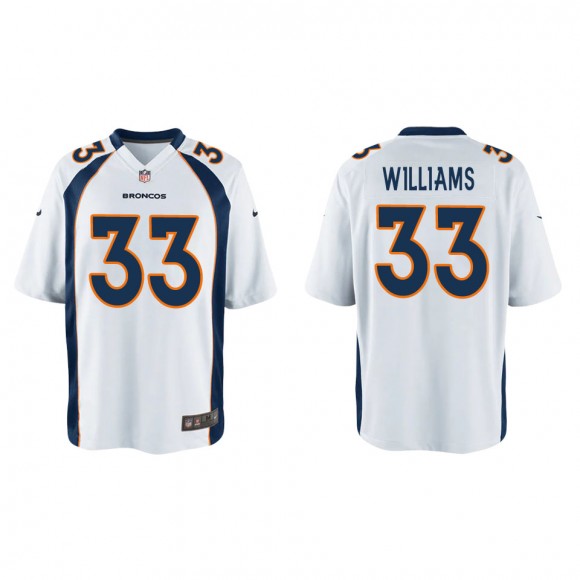 Youth Javonte Williams Denver Broncos White Game Jersey