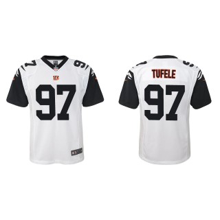 Youth Cincinnati Bengals Jay Tufele White Alternate Game Jersey