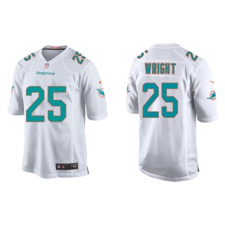 Youth Dolphins Jaylen Wright White Game Jersey