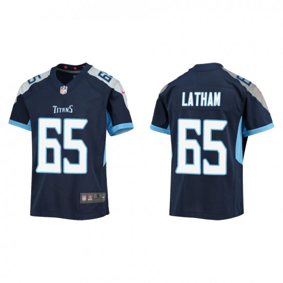 Youth Titans JC Latham Navy Game Jersey