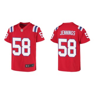 Youth New England Patriots Jennings Red Game Jersey