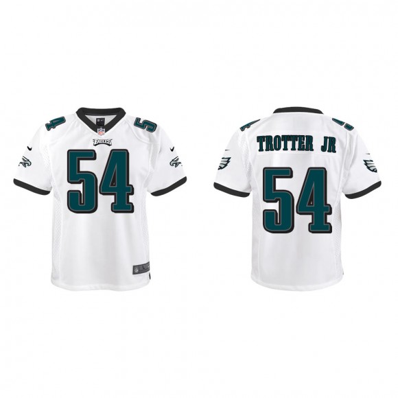 Youth Eagles Jeremiah Trotter Jr. White Game Jersey
