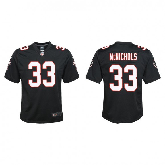 Youth Atlanta Falcons Jeremy McNichols Black Throwback Game Jersey