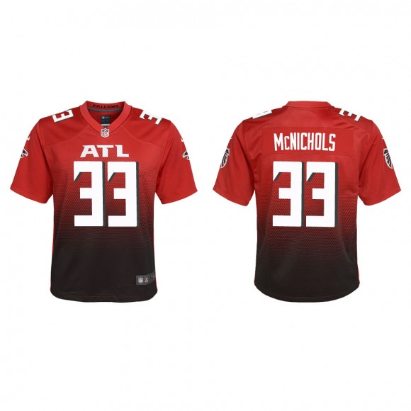 Youth Atlanta Falcons Jeremy McNichols Red Alternate Game Jersey