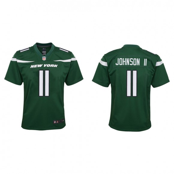 Youth Jets Jermaine Johnson II Green 2022 NFL Draft Game Jersey