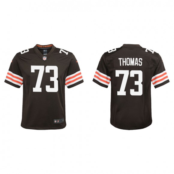 Youth Cleveland Browns Joe Thomas Brown Game Hall of Fame Jersey