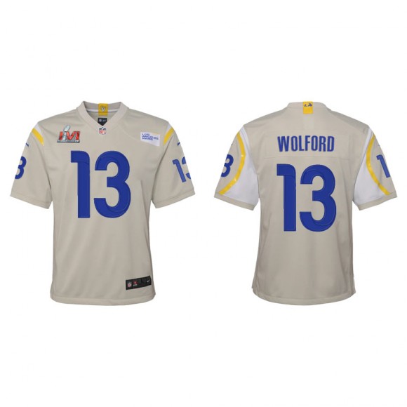 Youth Super Bowl LVI John Wolford Rams Bone Game Jersey