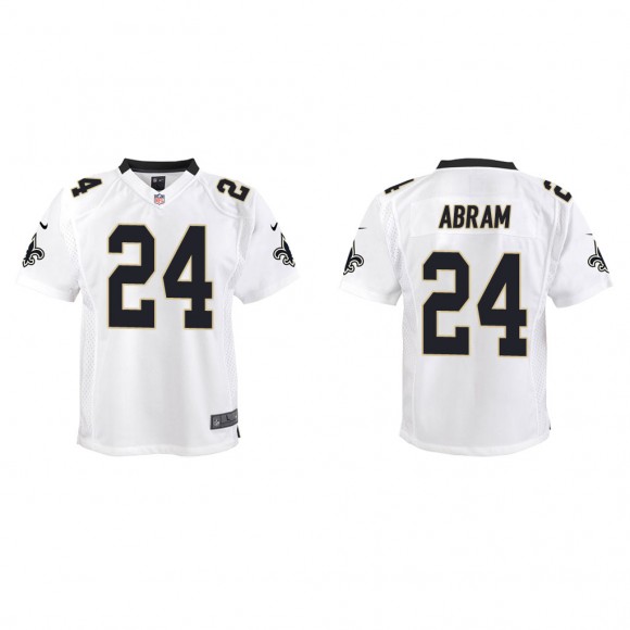 Youth Johnathan Abram White Game Jersey