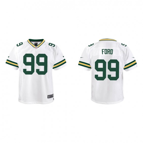 Youth Packers Jonathan Ford White Game Jersey