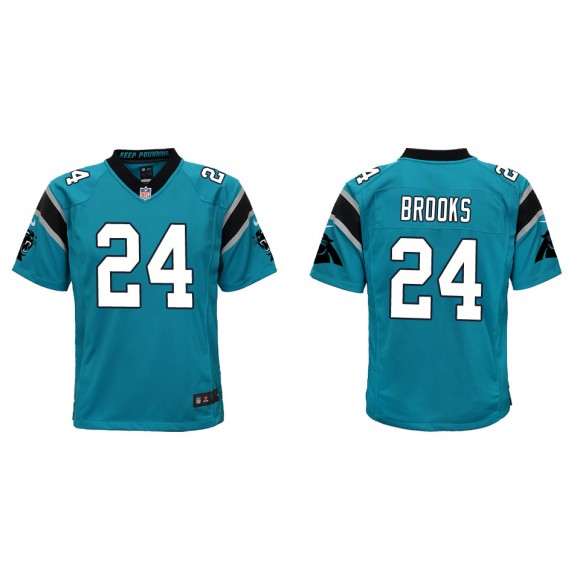 Youth Panthers Jonathon Brooks Blue Game Jersey