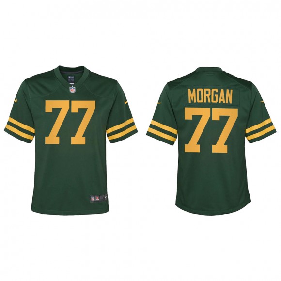 Youth Packers Jordan Morgan Green Alternate Game Jersey