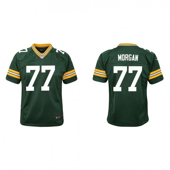 Youth Packers Jordan Morgan Green Game Jersey