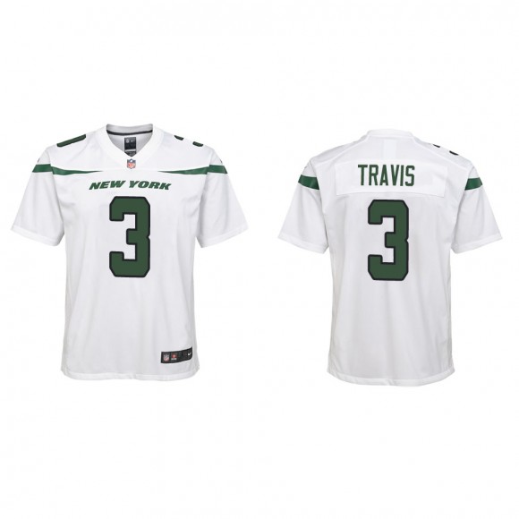 Youth Jets Jordan Travis White Game Jersey