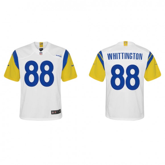 Youth Rams Jordan Whittington White Alternate Game Jersey