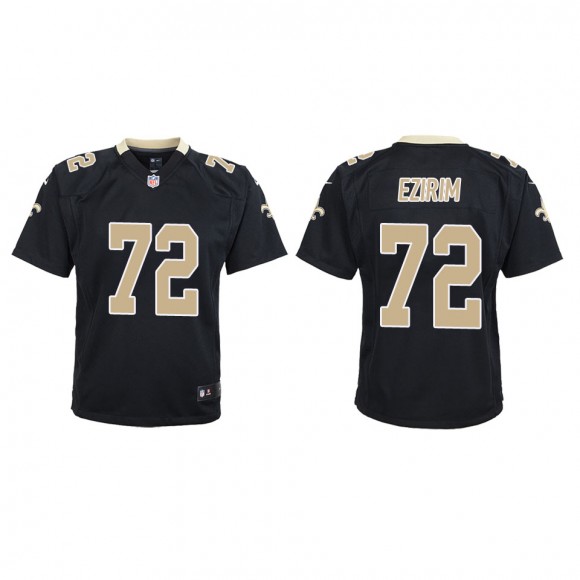 Youth Saints Josiah Ezirim Black Game Jersey