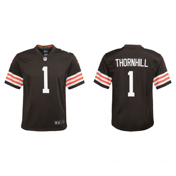 Youth Juan Thornhill Brown Game Jersey