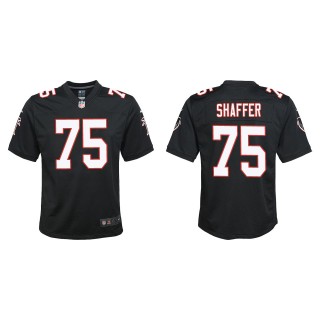 Youth Falcons Justin Shaffer Black 2022 NFL Draft Throwback Game Jersey