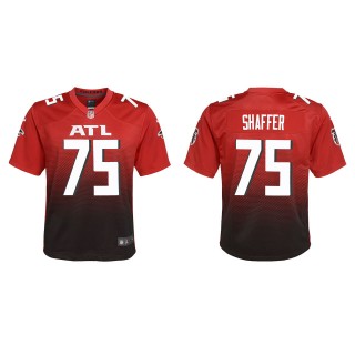 Youth Falcons Justin Shaffer Red 2022 NFL Draft Alternate Game Jersey