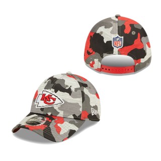 Youth Kansas City Chiefs Camo 2022 NFL Training Camp Official 9FORTY Adjustable Hat