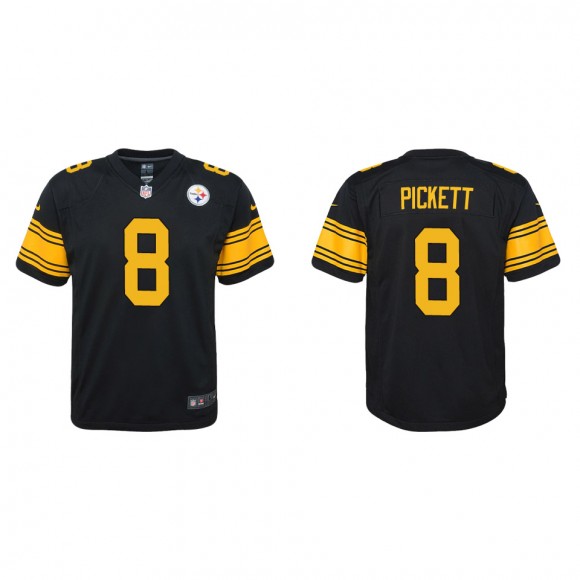 Youth Steelers Kenny Pickett Black 2022 NFL Draft Alternate Game Jersey